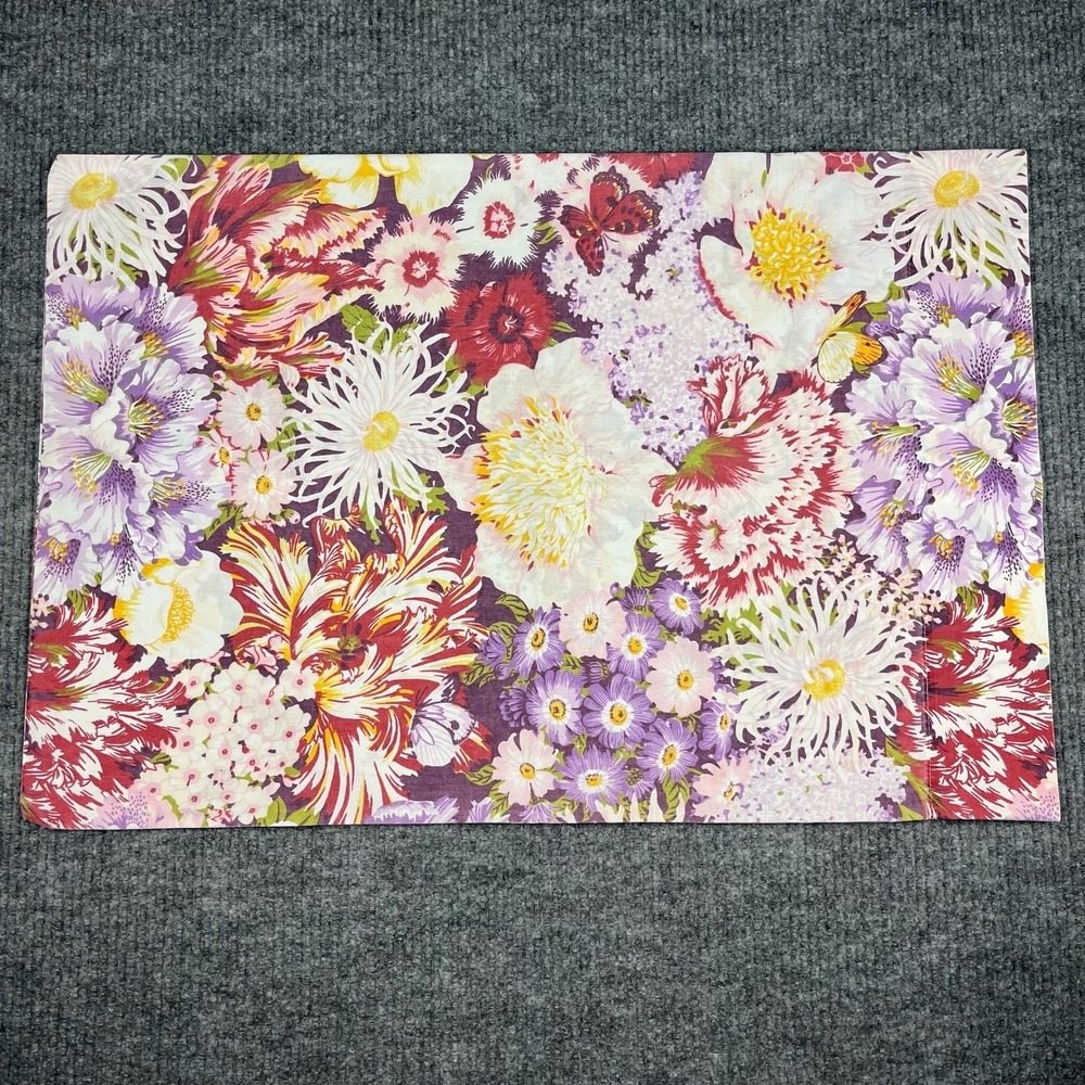 Vtg 70s 80s Wamsutta Flores Pillowcase Bold Floral Print 21 x 31 Cottagecore